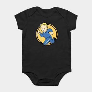 Vault boy running Baby Bodysuit